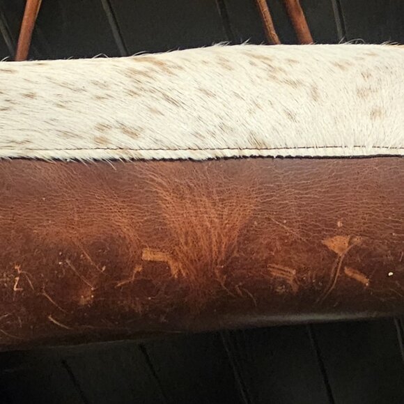 Large leather cow hide tote - Picture 6 of 10